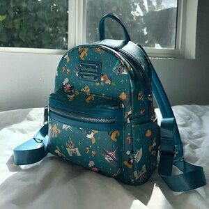 Loungefly Teal Disney Character Backpack